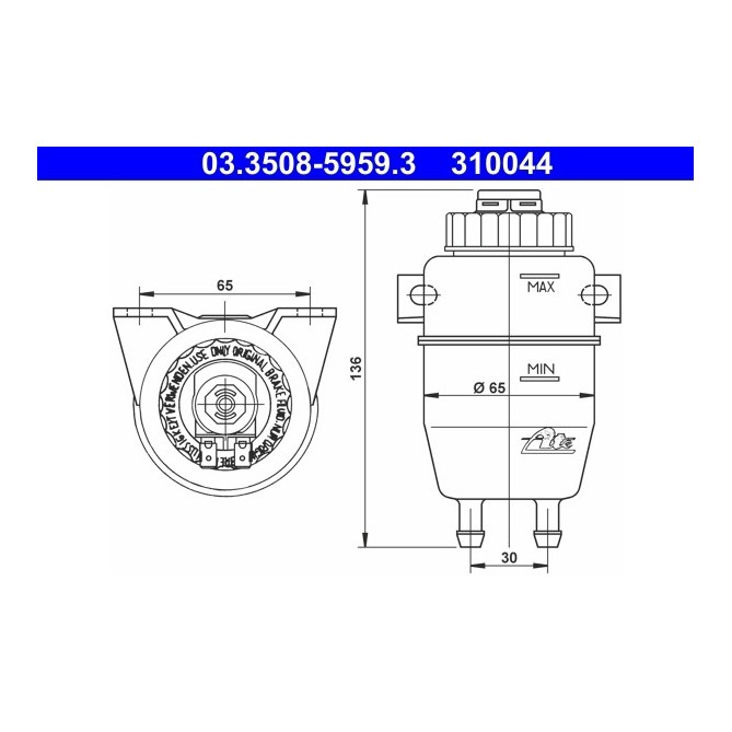 Vas de expansiune, lichid frana ATE