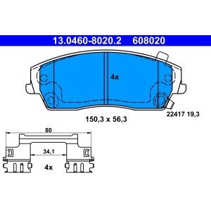 Set placute frana,frana disc ATE