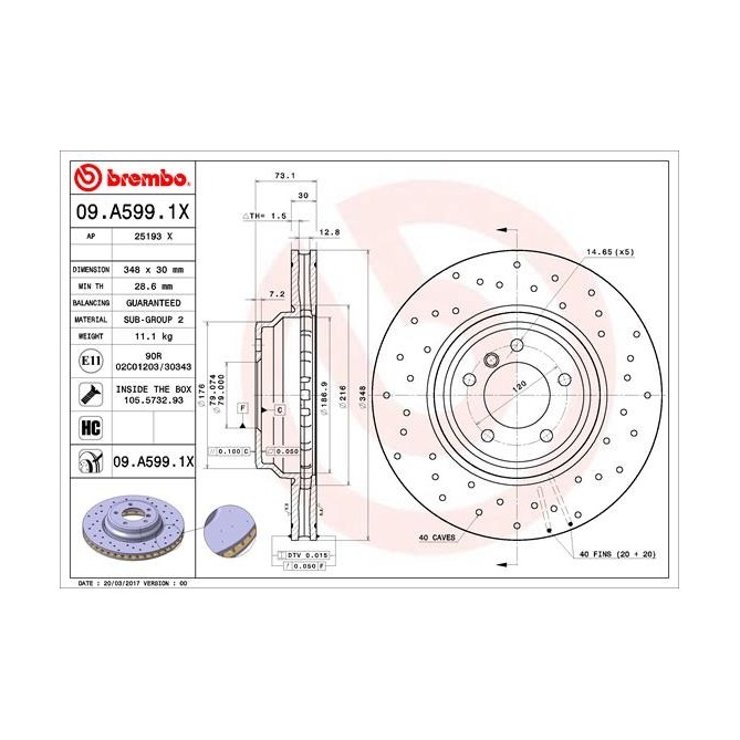 Disc frana BREMBO