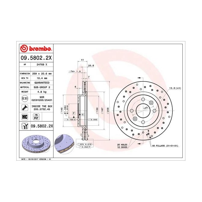 Disc frana BREMBO