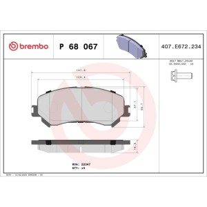 Set placute frana,frana disc BREMBO