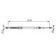 Cablu frana de mana Spate Stanga 2238mm/1400mm BOSCH pentru PEUGEOT 508 I, 508/KOMBI 1.6-2.2D