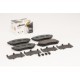 Set plăcuțe frână față (cu accesorii), compatibile cu MAZDA 6, 6/KOMBI 2.0/2.2D/2.5 08.12, dimensiuni 140.4x59.5x15.5 mm