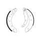 Set saboti frana BOSCH 203.2 mm diametru 38.0 mm latime pentru CITROEN SAXO, XSARA, DACIA LOGAN, PEUGEOT 106 II, 206, 306