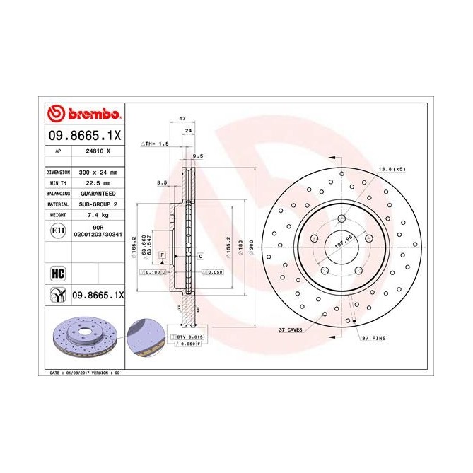 Disc frana BREMBO