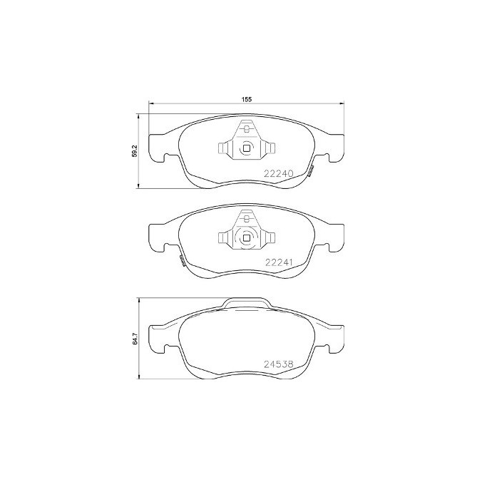 Set placute frana,frana disc BREMBO