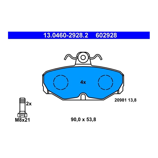Set placute frana,frana disc ATE