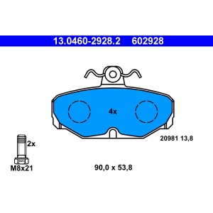 Set placute frana,frana disc ATE
