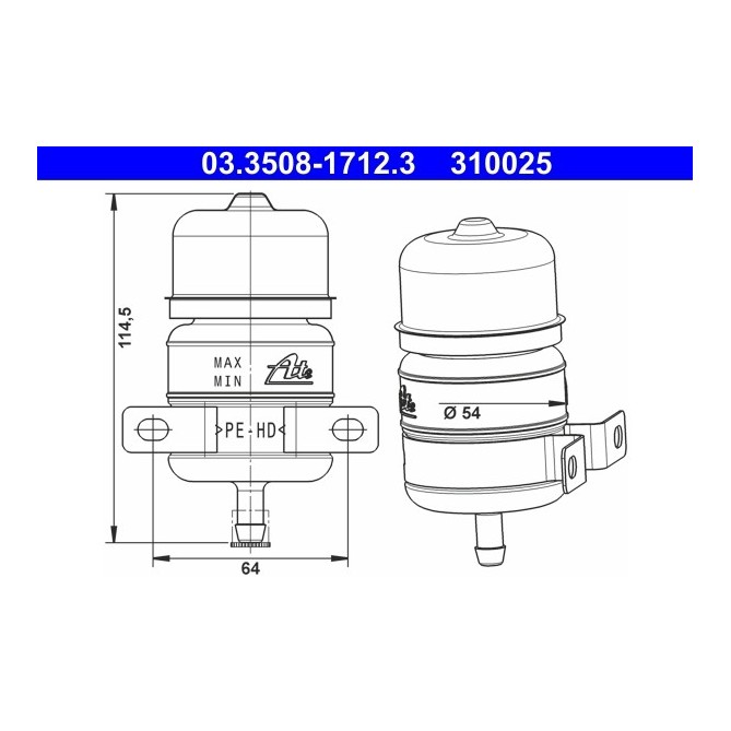 Vas de expansiune, lichid frana ATE