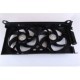 Ventilator radiator Dreapta cu carcasa NISSENS pentru CITROEN BERLINGO, XSARA, PEUGEOT 306, 406, PARTNER 320 mm 12 V