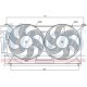 Ventilator radiator Dreapta cu carcasa NISSENS pentru CITROEN BERLINGO, XSARA, PEUGEOT 306, 406, PARTNER 320 mm 12 V
