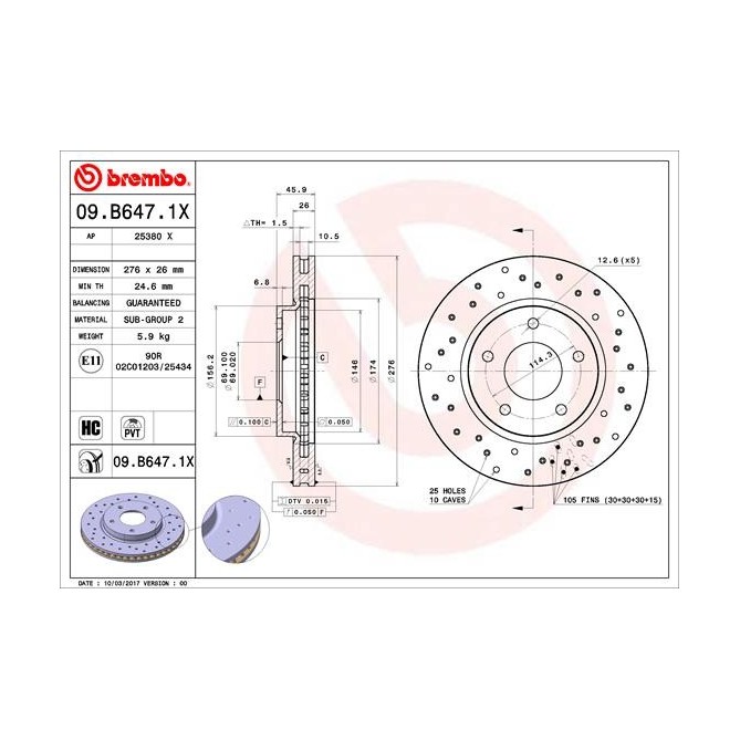 Disc frana BREMBO