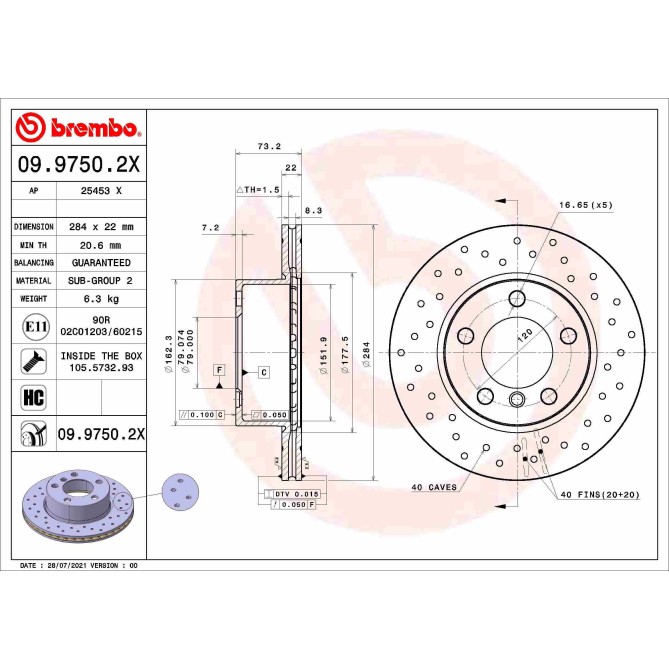 Disc frana BREMBO