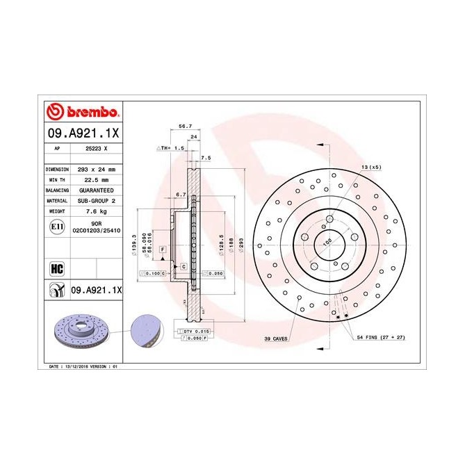 Disc frana BREMBO