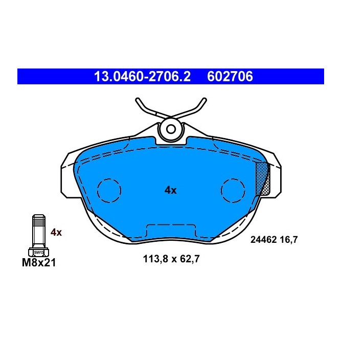 Set placute frana,frana disc ATE