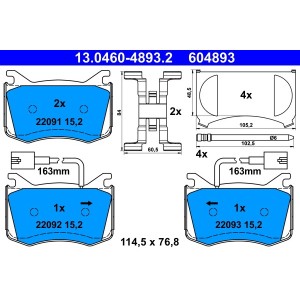 Set placute frana,frana disc ATE