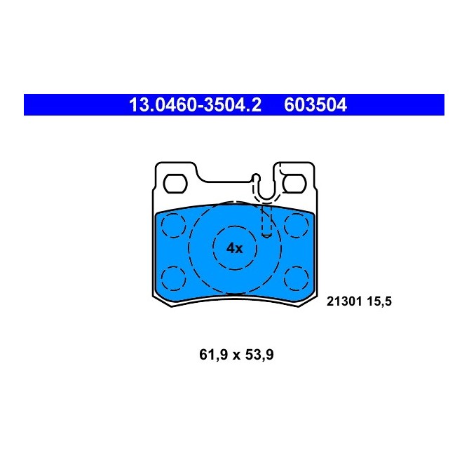 Set placute frana,frana disc ATE