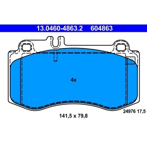 Set placute frana,frana disc ATE