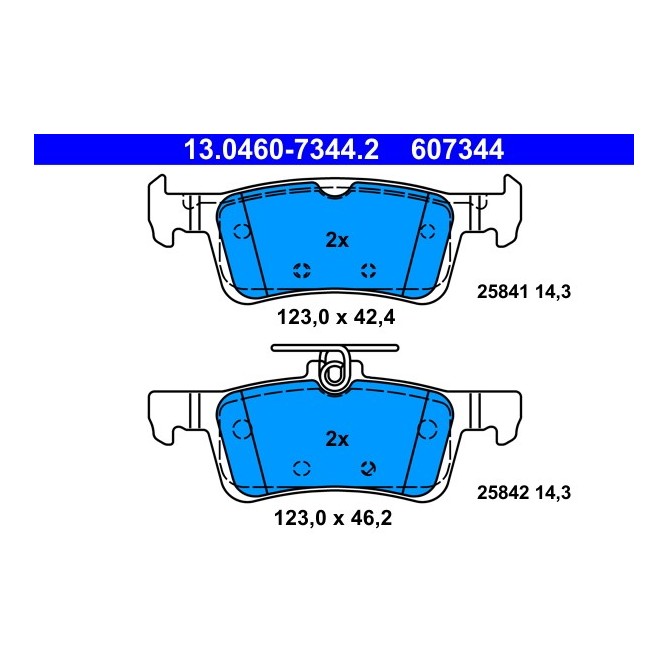 Set placute frana,frana disc ATE