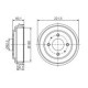 Tambur frana spate BOSCH pentru HYUNDAI ATOS 1.0/1.1, diametru interior 180.0 mm, diametru exterior 221.5 mm, inaltime 60.1 mm