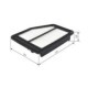 Filtru aer BOSCH pentru HONDA CIVIC IX 1.8 09.11-12.16, Dimensiuni: 49.5 mm x 186.0 mm x 246.0 mm, Tip: Insertie filtru