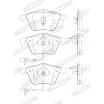 Set placute frana,frana disc FERODO