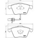 Set placute frana fata BREMBO pentru AUDI A4 B5 B6 B7 A6 ALLROAD C6 A6 C6 A8 D3 SEAT EXEO EXEO ST 1.8-6.0 09.97-05.13