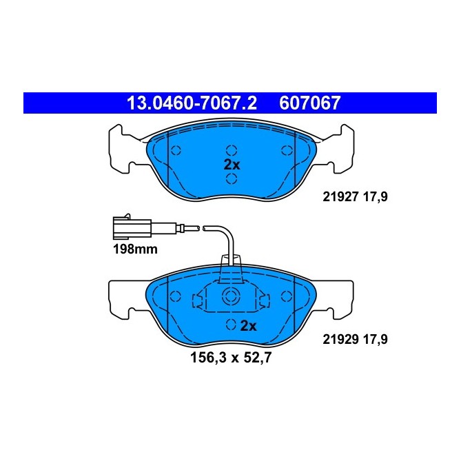 Set placute frana,frana disc ATE