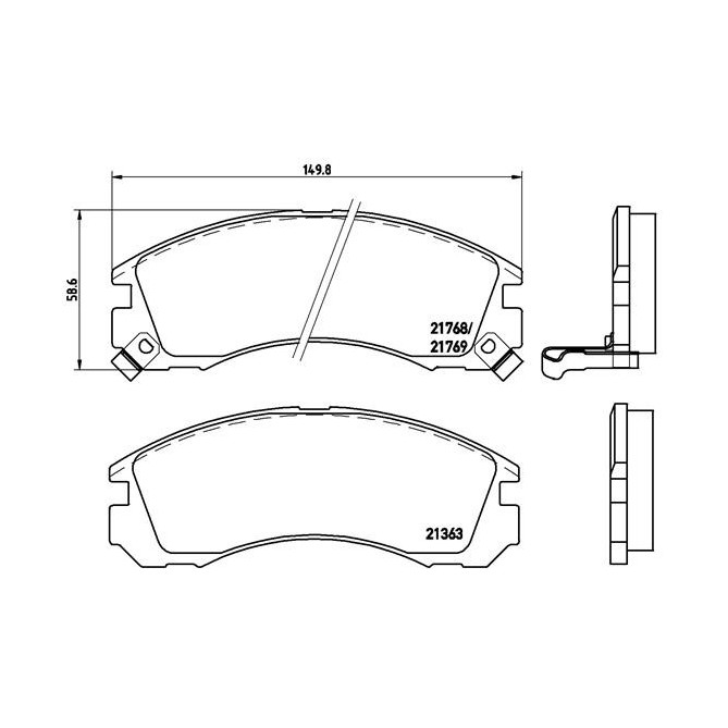 Set placute frana,frana disc BREMBO