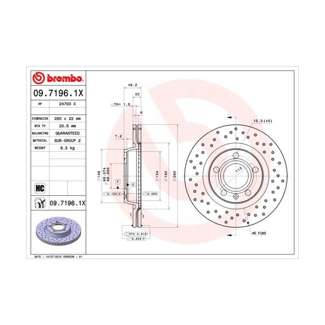 Disc frana BREMBO