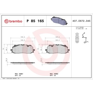 Set placute frana,frana disc BREMBO