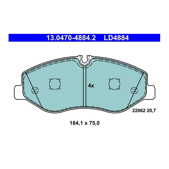 Set placute frana,frana disc ATE