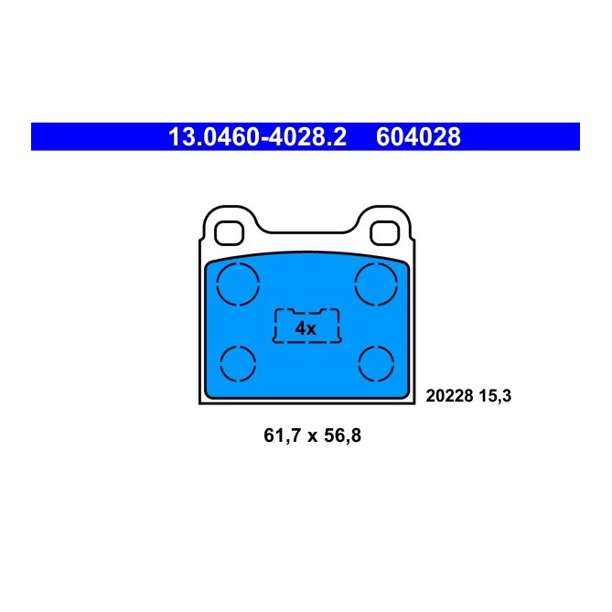 Set placute frana,frana disc ATE