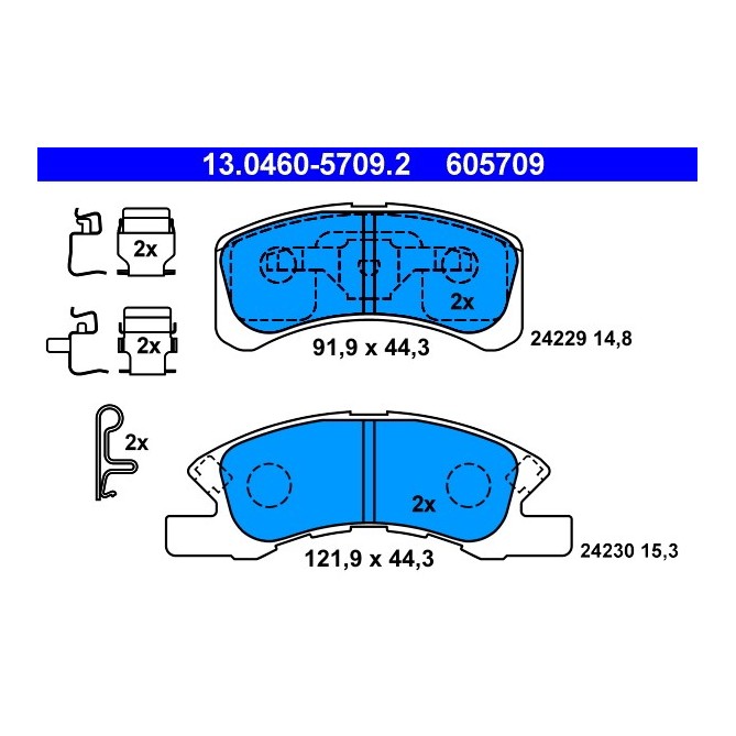 Set placute frana,frana disc ATE