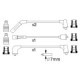 Set cablaj aprinder BOSCH pentru Daewoo Matiz 0.8i 98-00, Tico 0.8 91 - 4 fire, piese auto, sistem aprindere incandescent