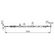 Cablu frana de mana Spate Stanga 1940mm/1688mm pentru MAZDA 6, 6/KOMBI 2.0/2.2D/2.5 08.12- BOSCH