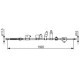 Cablu frana de mana Spate Dreapta 1920mm BOSCH pentru TOYOTA AURIS, COROLLA 1.3-2.0D 10.06-12.18