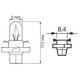 Bec de bord BOSCH PBX4 12V 1,5W BX8,4D Pure Light cutie 10buc