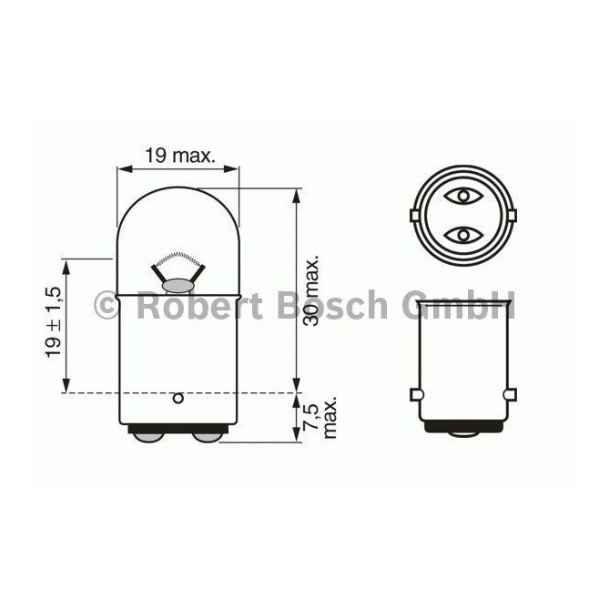 Bec, iluminare numar circulatie BOSCH