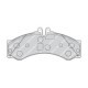 Set placute frana fata/spate FERODO pentru MERCEDES SPRINTER 2-T, 3-T, 4,6-T, VARIO, dimensiuni 73mm x 164.6mm x 19.7mm