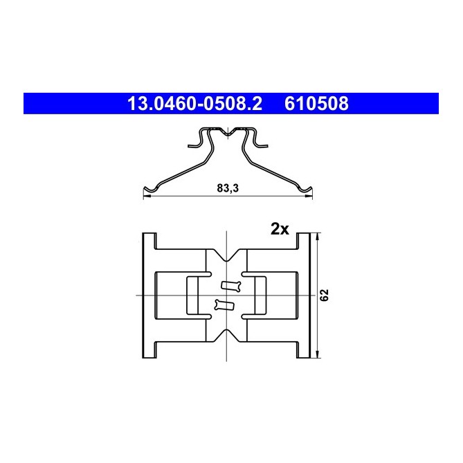 Set accesorii, placute frana ATE