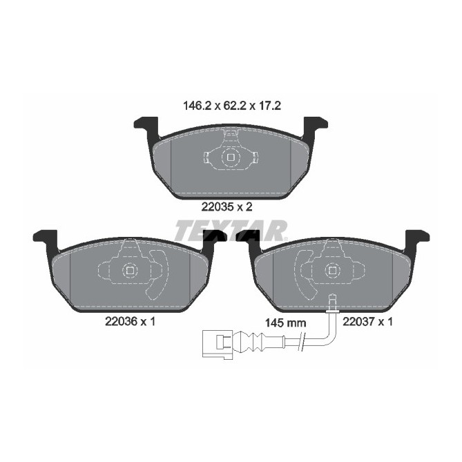 Set placute frana,frana disc TEXTAR