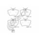 Set plăcuțe frână spate BRECK pentru VW TRANSPORTER T4 1.9D-2.8 07.90-06.03, dimensiuni 94.8 mm x 57.2 mm x 17.2 mm