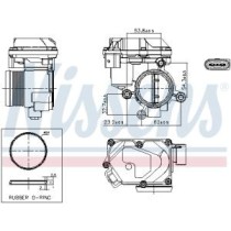 Carcasa clapeta NISSENS