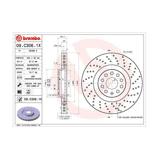 Disc frana BREMBO