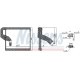 Evaporator aer condiționat NISSENS pentru KIA RIO III 1.1D-1.4D 06.11, dimensiuni 245 mm x 259 mm x 34 mm, material aluminiu