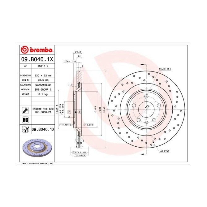 Disc frana BREMBO