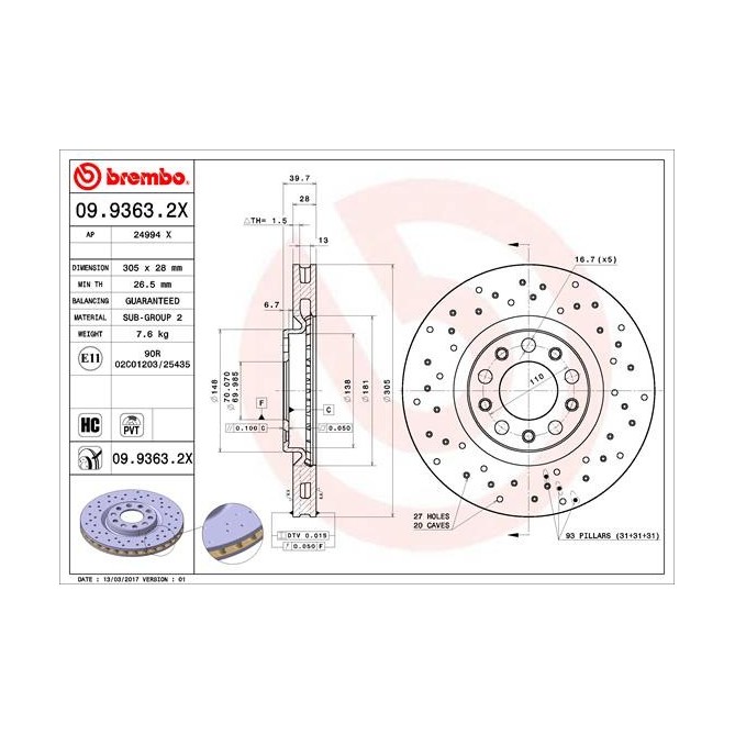 Disc frana BREMBO