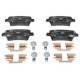 Set placute frana Spate ATE cu suplimente suruburi ghidare etrier HONDA CIVIC VIII 1.4-2.2D 09.05-01.12 46.2mm 95.7mm 15.8mm