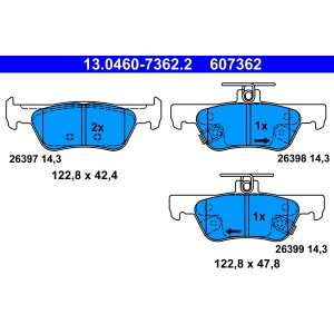 Set placute frana,frana disc ATE